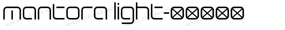 Mantora light字体转换